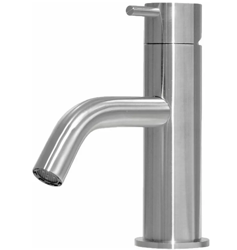 Waterrevolution Flow χαμηλή βρύση νιπτήρα ανοξείδωτο ατσάλι T110IE