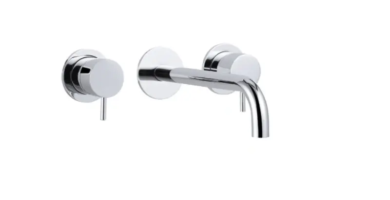 Waterevolution Flow 3-οπών Εντοιχισμένη Βρύση Νιπτήρα Χρώμιο με έξοδο 21 cm T1163F01-21