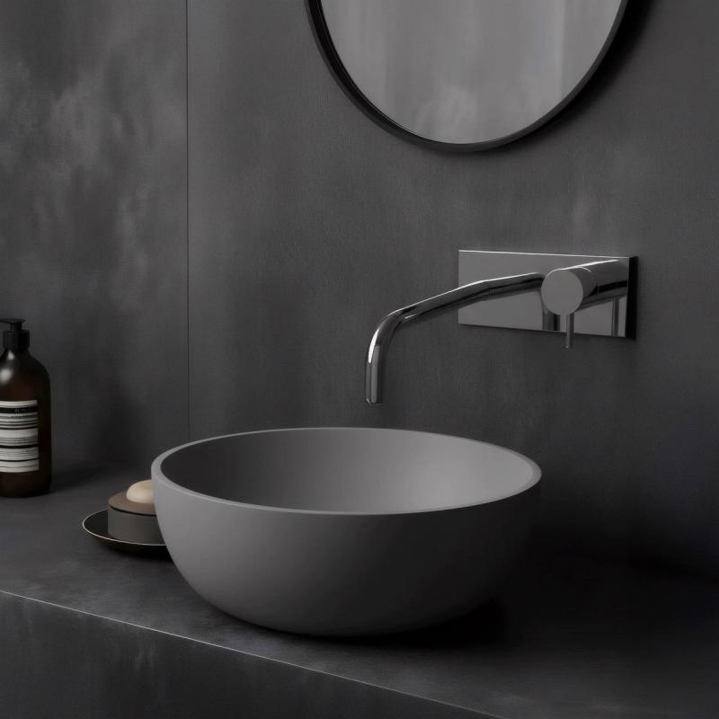 Waterevolution Flow ενσωματωμένη βρύση νιπτήρα με κάλυμμα χρώμιο με έξοδο 21cm T1161B01-21