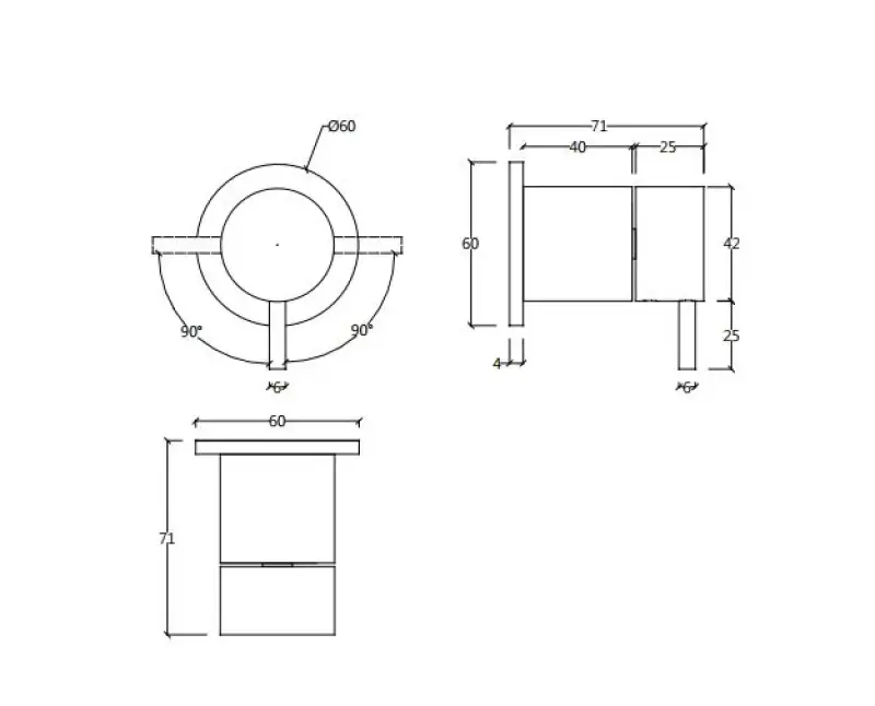 WaterEvolution Flow εντοιχισμένος 2-δρόμων εκτροπέας στρογγυλή ροζέτα χρώμιο T1482S01