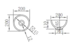 Νιπτήρας Solid S, εξαιρετικά μικρός, από Solid Surface, στρογγυλός, 20 x 20 x 11 cm, ματ λευκό, 1208852722
