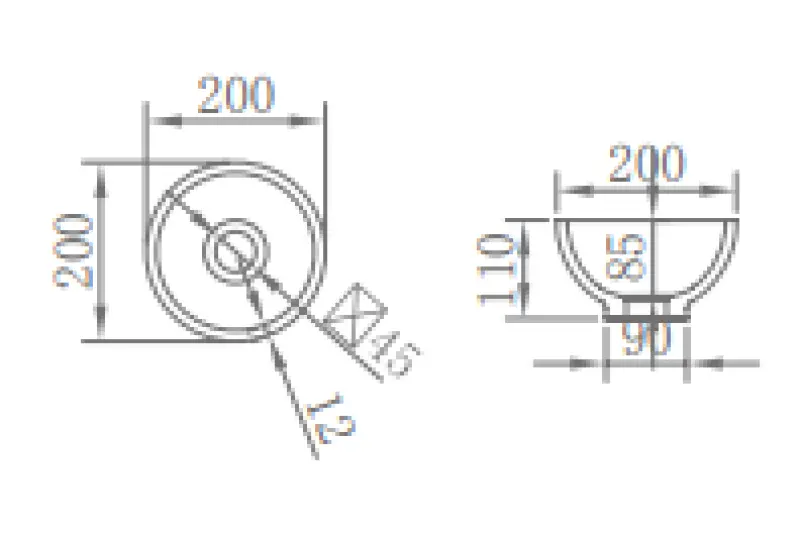 Νιπτήρας Solid S, εξαιρετικά μικρός, από Solid Surface, στρογγυλός, 20 x 20 x 11 cm, ματ λευκό, 1208852722