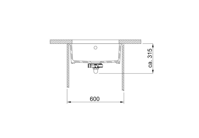 Φράνκε νεροχύτης Fraceram Kubus KBK110.50 Glacier εντοιχισμένος 1260335712