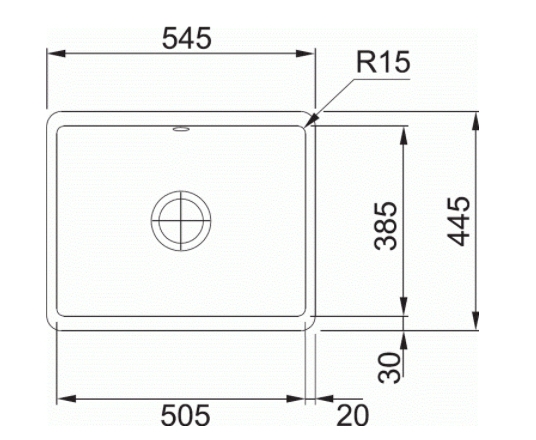 Φράνκε νεροχύτης Fraceram Kubus KBK110.50 Onyx υποκατασκευή 1260335883