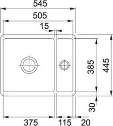 Φράνκε νεροχύτης Fraceram Kubus KBK160 Magnolia εντοιχισμένος 1260335884