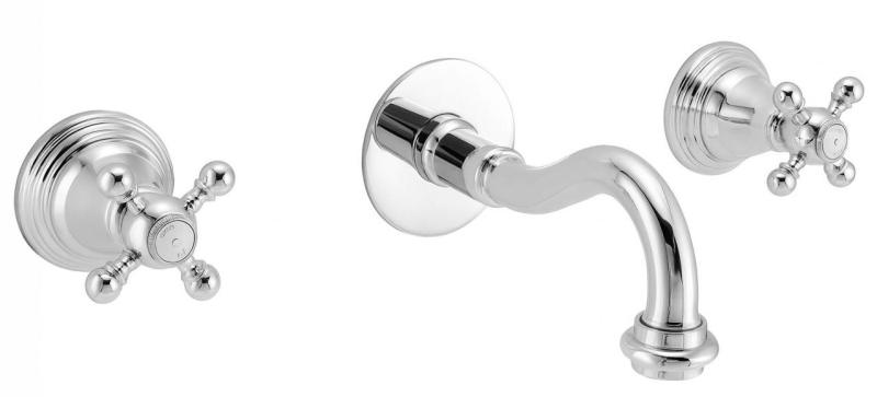 PB κλασική επιτοίχια μπαταρία με αστέρια κουμπιά 20 εκ. στόμιο Χρώμιο 1208855072