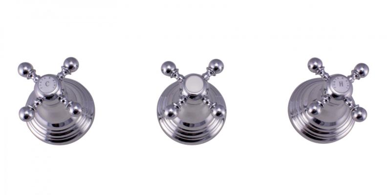 PB κλασικό εντοιχισμένο σετ ντους δύο δρόμων με εκτροπέα και αστέρια κουμπιά Χρώμιο 1208855362