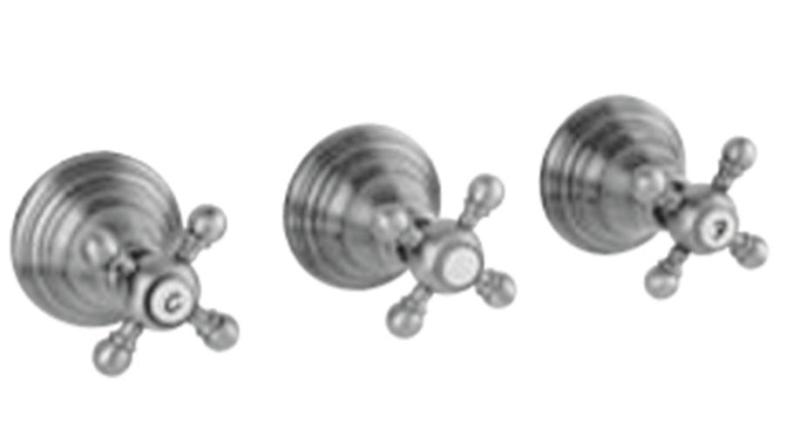 PB κλασικό σετ εντοιχισμού ντους 3-δρόμων με εκτροπέα και αστέρια κουμπιά Χρώμιο 1208855392