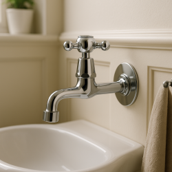 PB κλασική βρύση τοίχου με αστέρι για κρύο νερό χρώμιο 1208855592