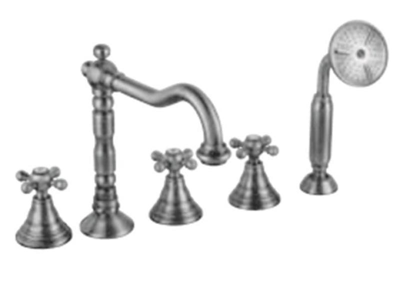 PB κλασική βρύση μπάνιου 5 οπών με κουμπιά από ανοξείδωτο ατσάλι 1208855792