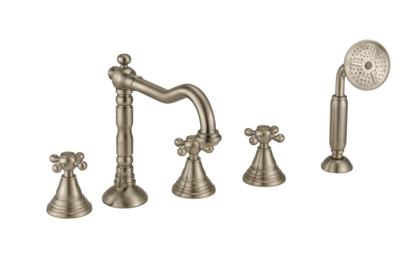 PB κλασική βρύση μπάνιου 5 οπών με κουμπιά από ανοξείδωτο ατσάλι 1208855792