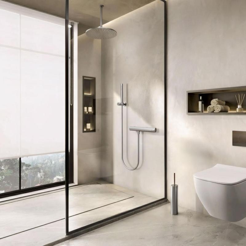 Waterevolution Flow θερμοστάτης ντους με σετ ντους από ανοξείδωτο χάλυβα T140TIE