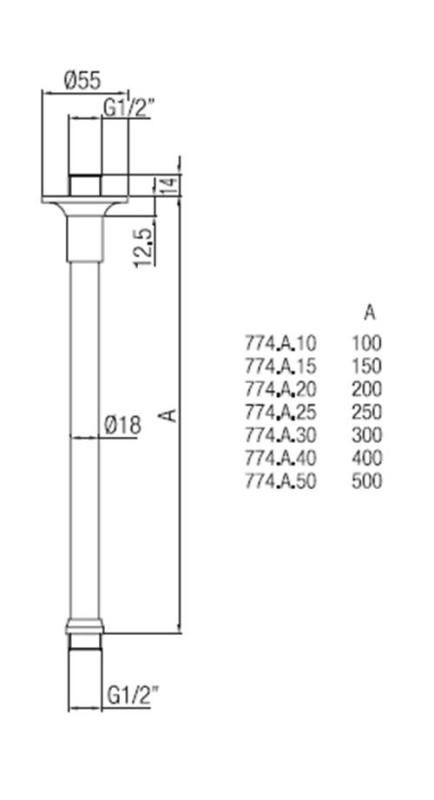 PB κλασικός βραχίονας οροφής ντους από ανοξείδωτο ατσάλι 30cm 1208898962