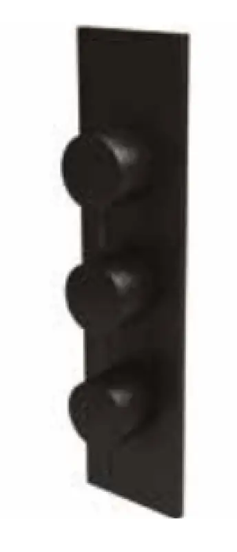 Waterevolution Flow εντοιχισμένο ντους θερμοστάτης με 1 βαλβίδα διακοπής και 1 εκτροπέα με πίσω πλάκα μαύρο ματ 1208916242