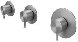 Water Evolution Flow εντοιχισμένος θερμοστάτης ντους με 2 διακόπτες, πλήρως από ανοξείδωτο ατσάλι 1208916472.