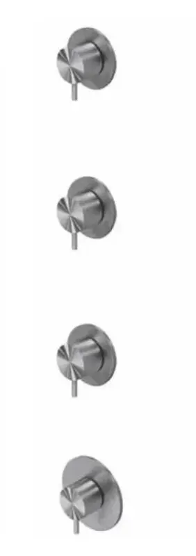 Waterevolution Flow εντοιχισμένη θερμοστάτης ντους με 3 βαλβίδες διακοπής πλήρως ανοξείδωτο ατσάλι 1208916492