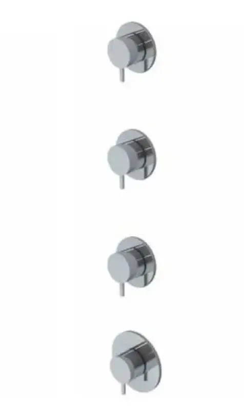 Waterrevolution Flow ενσωματωμένος θερμοστάτης ντους με 3 διακόπτες διακοπής χρώμιο 1208916502