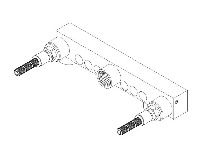 Waterevolution Cruz 3-Τρύπες εντοιχιζόμενη βρύση νιπτήρα με στόμιο 15cm ματ μαύρο 1208916582