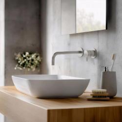 Waterevolution Flow Εντοιχισμένη βρύση νιπτήρα από ανοξείδωτο ατσάλι με έξοδο 21 cm T1.16BIEV2