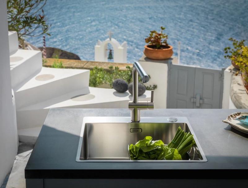 Φράνκε συμπαγής ανοξείδωτος ατσάλινος μίκτης κουζίνας Atlas Neo περιστρεφόμενη ροή 115.0521.435