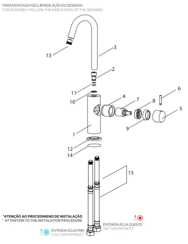 Waterevolution Flow βρύση νιπτήρα υψηλό μοντέλο χρώμιο T1121FU01