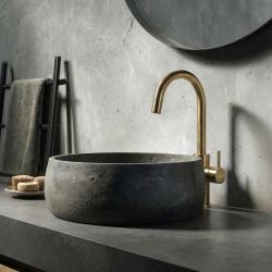 Waterevolution Flow νιπτήρας υψηλού μοντέλου από βουρτσισμένο ορείχαλκο T1121FULE