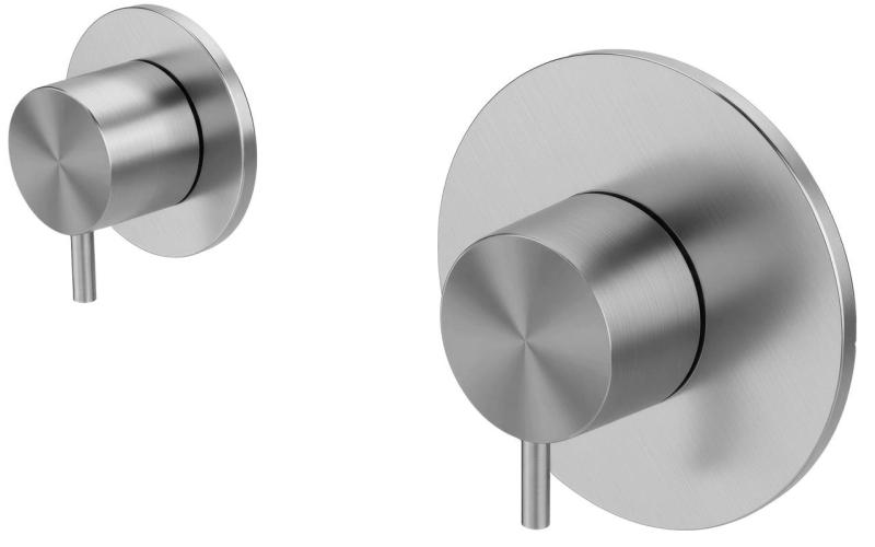 Waterevolution Flow εντοιχιζόμενος θερμοστάτης ντους με 1 διανεμητική βρύση, πλήρως από ανοξείδωτο ατσάλι 1208920976.