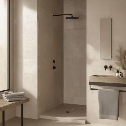 WaterEvolution Flow εντοιχισμένος θερμοστάτης ντους με 1 διακόπτη διακοπής μαύρο ματ 1208920977