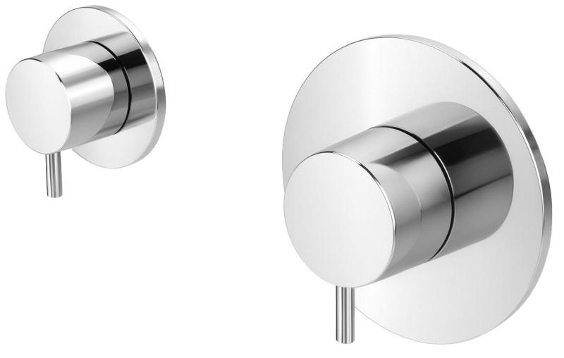 Waterevolution Flow ενσωματωμένος θερμοστάτης ντους με 1 διακόπτη χρώμιο 1208920984