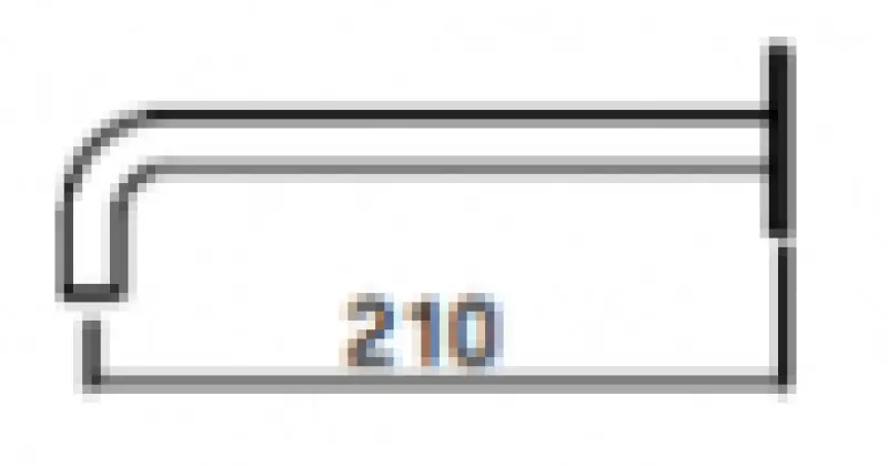 Waterevolution Flow Εντοιχισμένη βρύση νιπτήρα PVD Λευκό χρυσό με έξοδο 21 cm T116BWGE-21