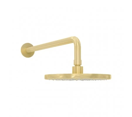 Waterevolution Flow κύρια ντουζιέρα 200mm με σύνδεση τοίχου Light Gold T1641WGE