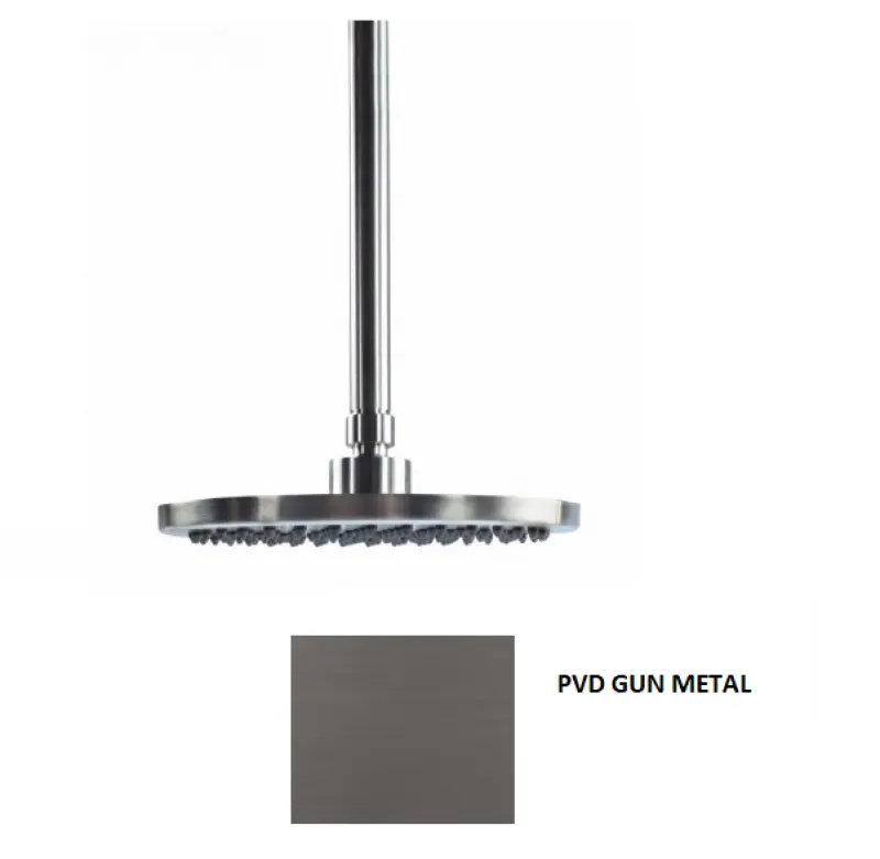Waterevolution Flow κεφαλή ντους 250 mm με σύνδεση οροφής Gun Metal T1642GME