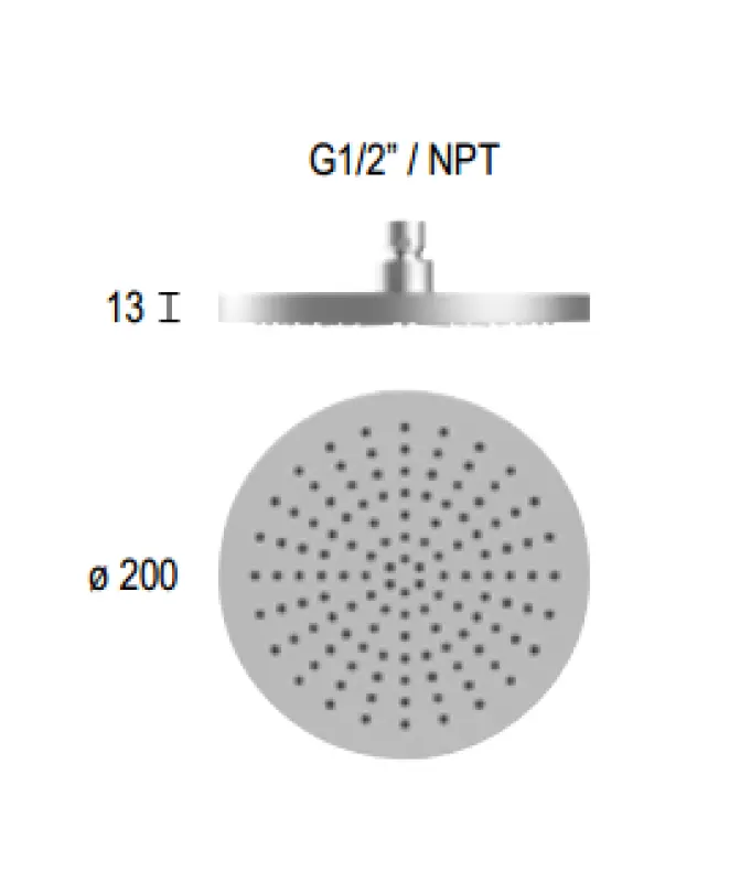 SB Round 316 Ντους κεφαλής βροχής 20 εκατοστά PVD μεταλλικό όπλο 1208946727