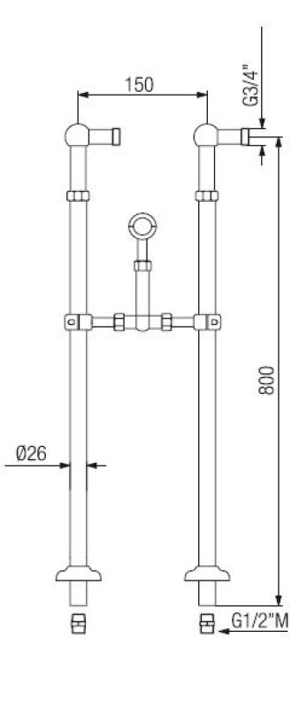 PB Ελεύθερη μπαταρία μπανιέρας νοσταλγική με χειρολαβές αστέρια χρώμιο 6000