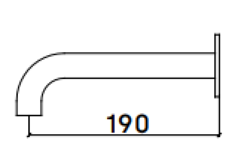 Water Evolution Flow μπανιέρα στόμιο χρώμιο T16711901 μήκος ρουξουνιού 19cm