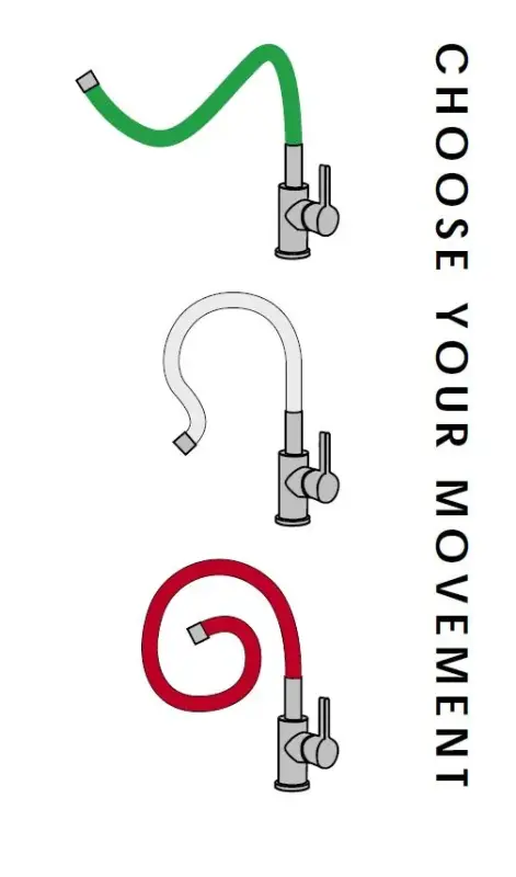 DEMM μπαταρία κουζίνας με περιστρεφόμενο στόμιο χρώμιο/μαύρο 1208947023