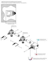 Waterrevolution Flow εντοιχισμένος θερμοστάτης ντους με 2 διακόπτες διακοπής gun metal 1208948847