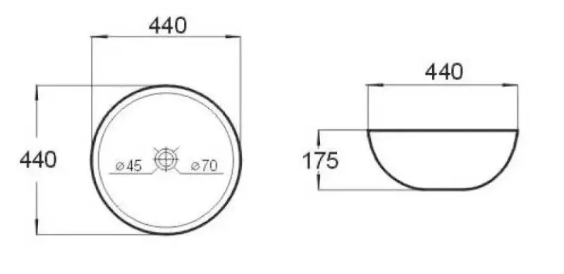 OUTLET Blusani Cera κεραμικός νιπτήρας επιτοίχιος 44 cm λευκό γυαλιστερό BC204503