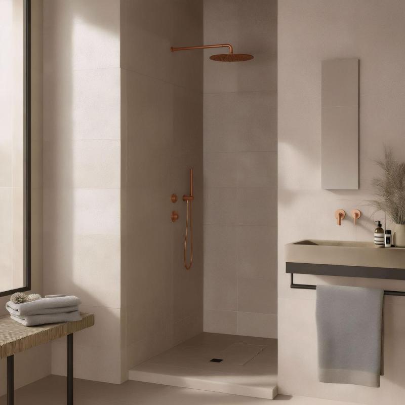 Waterevolution Flow ενσωματωμένος θερμοστάτης ντους με 1 διακόπτη χαλκού