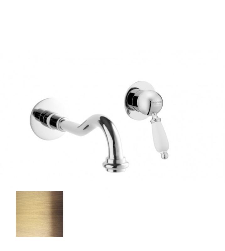 PB νοσταλγική εντοιχισμένη μπαταρία νιπτήρα Vintage στόμιο 21cm Μπρονζέ