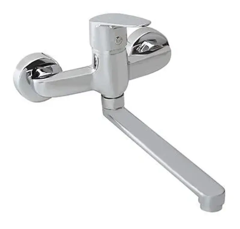 Μπαταρία Κουζίνας Blusani Τοίχου Χρωμίου με μακρύ στόμιο 27εκ 1208952918