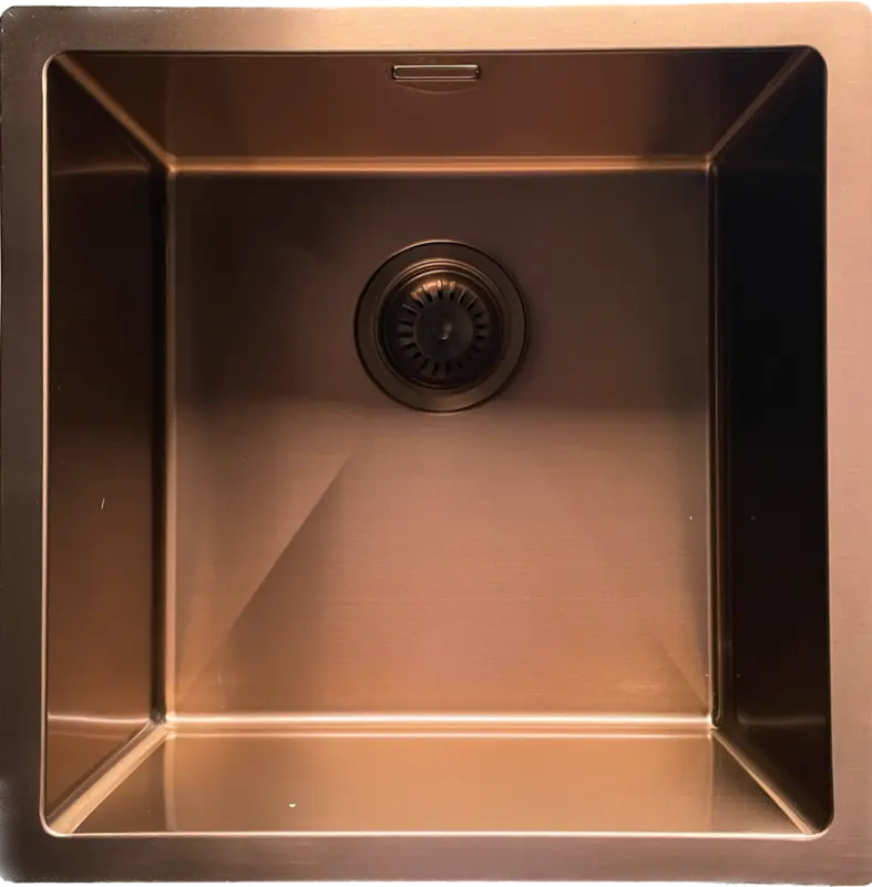 Αούσμαν Μόζελ ανοξείδωτος νεροχύτης χάλκινο χρώμα PVD Copper 40x40 υποκατασκευή, επίπεδη κατασκευή και επιφανειακή κατασκευή 080969