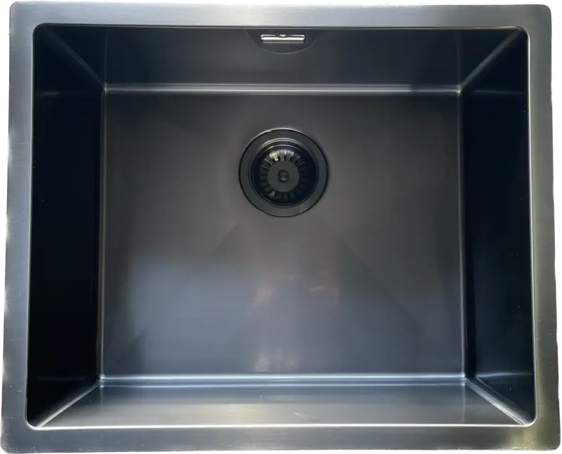 Αουσμάν Μοζέλ ανοξείδωτος νεροχύτης ανθρακί χρώμα PVD Gun Metal 50x40 εντοιχισμένος, ημιεντοιχισμένος και επιτραπέζιος 067113