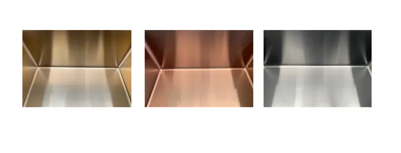 Αουσμάν Μόζελ ανοξείδωτος νεροχύτης χρυσού χρώματος PVD gold 50x40 για υποκατασκευή, επίπεδη κατασκευή και επιτοίχια κατασκευή 080921.