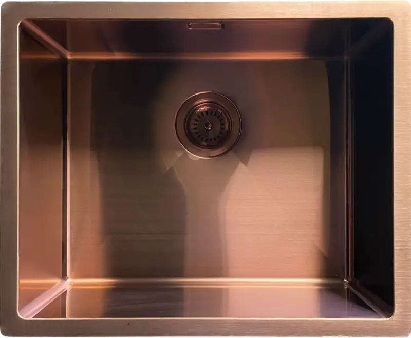 Ο Ausmann Mosel RVS νεροχύτης χαλκού χρώματος PVD Copper 50x40 για εντοιχισμένη, επίπεδη και επιτραπέζια τοποθέτηση 080976