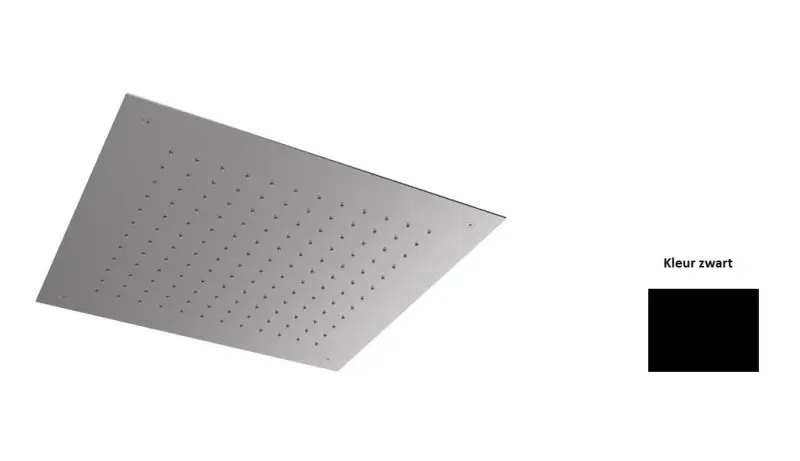 SB Square 316 Εντοιχισμένη οροφή ντους βροχής 38x38cm μαύρο ματ 1208952989