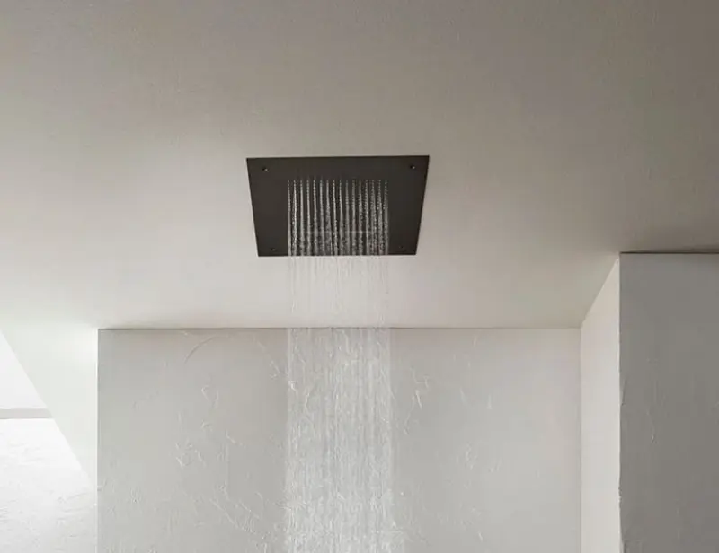 SB Square 316 Εντοιχισμένη οροφή ντους βροχής 38x38cm μαύρο ματ 1208952989