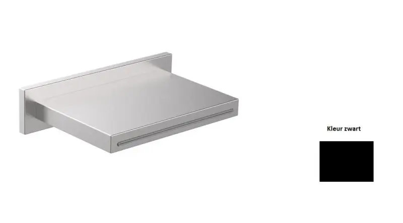 SB Square καταρράκτης στόμιο μαύρο ματ