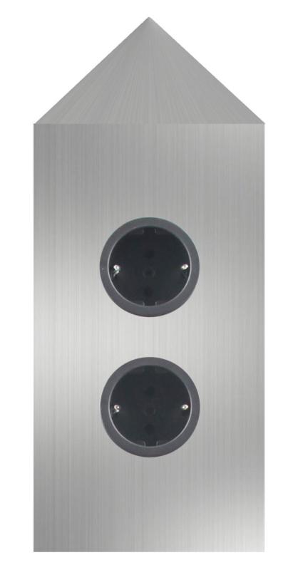 Indux Corner Ενεργειακή στήλη με 2 πρίζες Randaarde Γωνία Ανοξείδωτο 1208953220