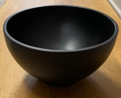 Νιπτήρας Solid S μικρού μεγέθους από Solid Surface, στρογγυλός, 20 x 20 x 11 cm, μαύρος ματ, 1208953268